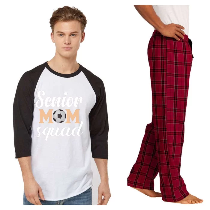 Senior Mom Squad Football Graphic Raglan Sleeve Pajama Set