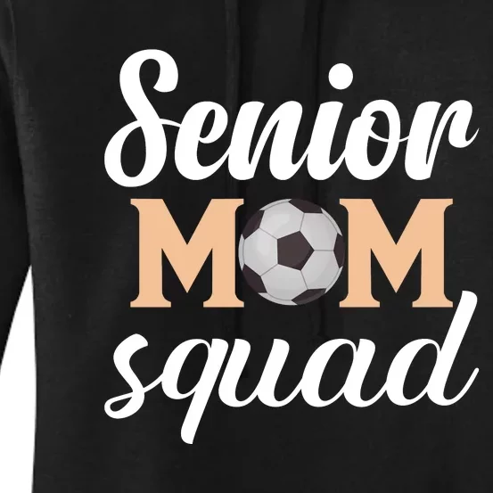 Senior Mom Squad Football Graphic Women's Pullover Hoodie