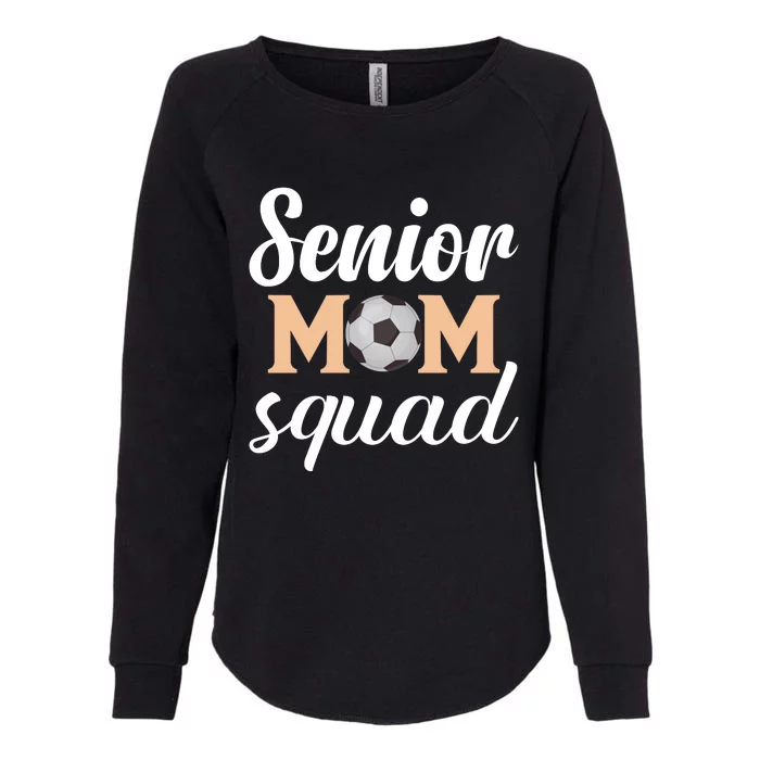 Senior Mom Squad Football Graphic Womens California Wash Sweatshirt