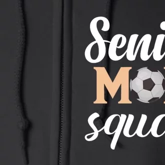 Senior Mom Squad Football Graphic Full Zip Hoodie