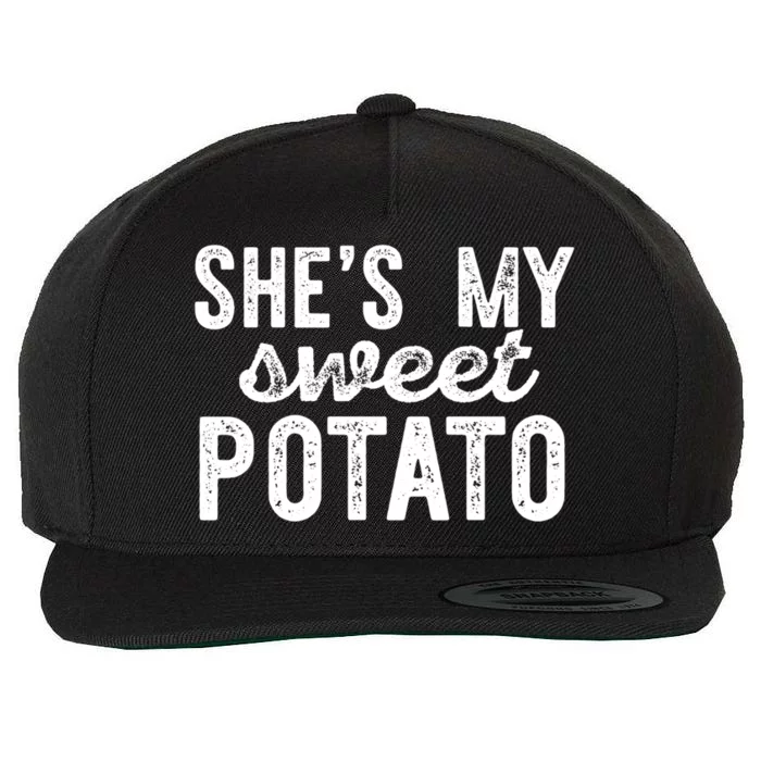 Shes My Sweet Potato Funny Thanksgiving Couple Meme Great Gift Wool Snapback Cap