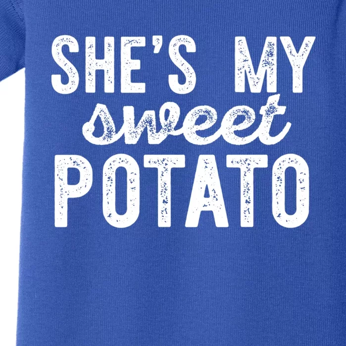 Shes My Sweet Potato Funny Thanksgiving Couple Meme Great Gift Baby Bodysuit