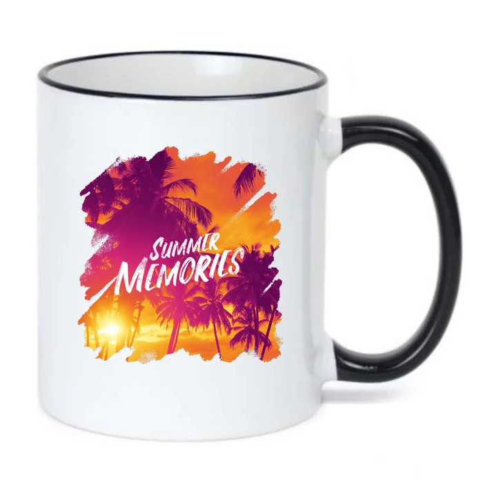 Summer Memories Sunset Beach Black Color Changing Mug