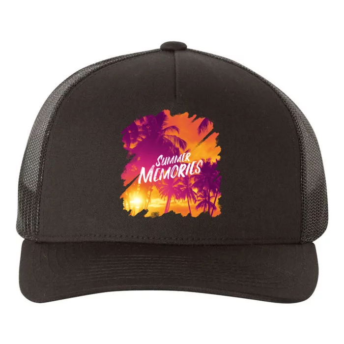 Summer Memories Sunset Beach Yupoong Adult 5-Panel Trucker Hat