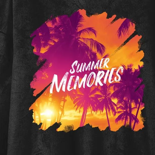 Summer Memories Sunset Beach Hooded Wearable Blanket