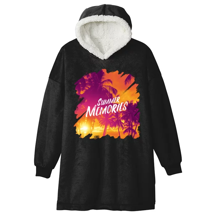 Summer Memories Sunset Beach Hooded Wearable Blanket