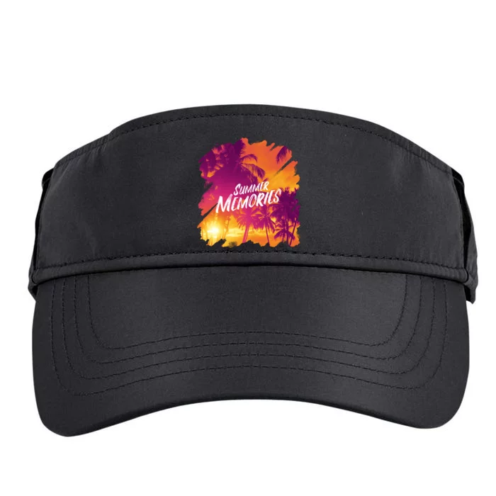 Summer Memories Sunset Beach Adult Drive Performance Visor