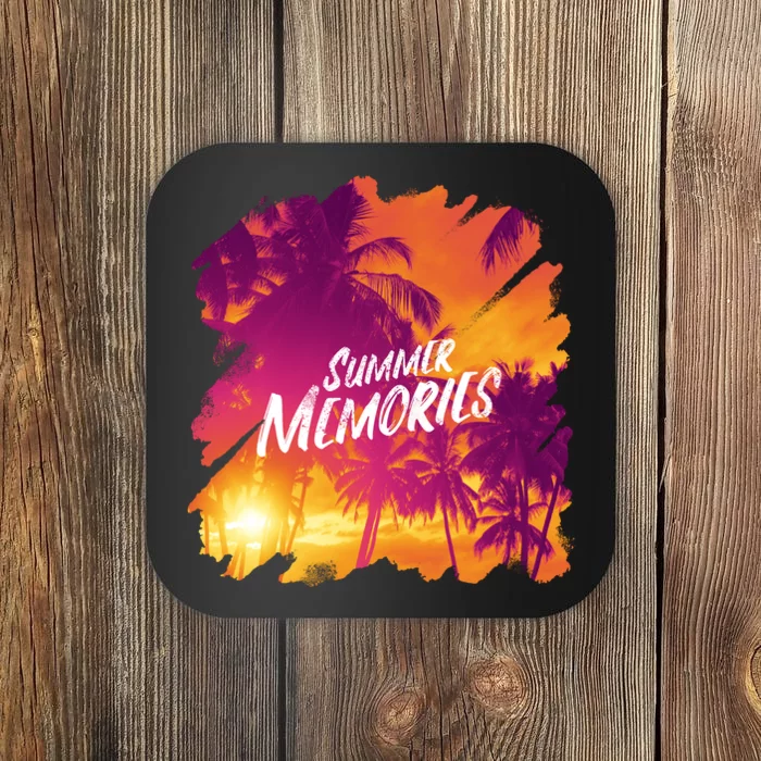 Summer Memories Sunset Beach Coaster