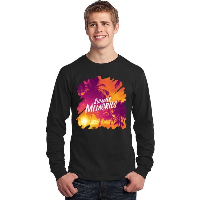 Summer Memories Sunset Beach Tall Long Sleeve T-Shirt