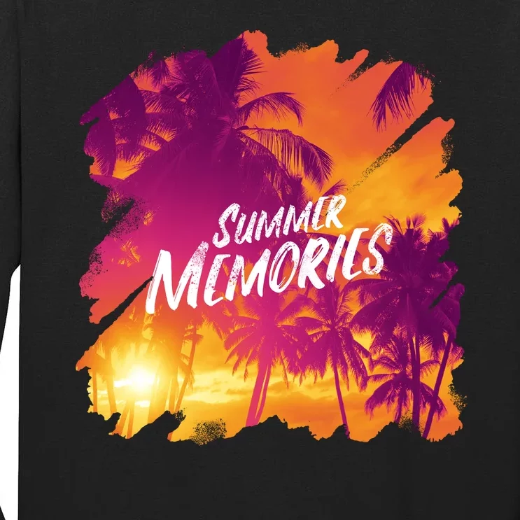 Summer Memories Sunset Beach Tall Long Sleeve T-Shirt