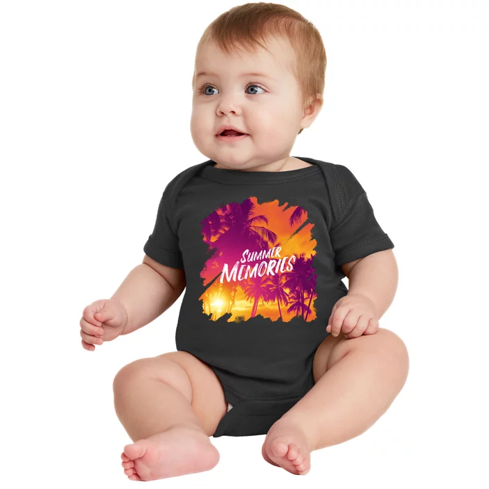 Summer Memories Sunset Beach Baby Bodysuit