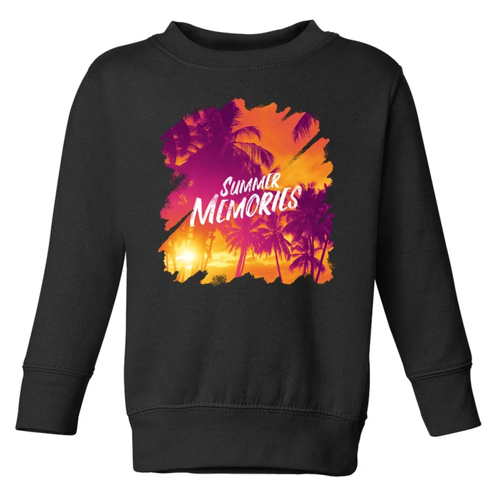 Summer Memories Sunset Beach Toddler Sweatshirt