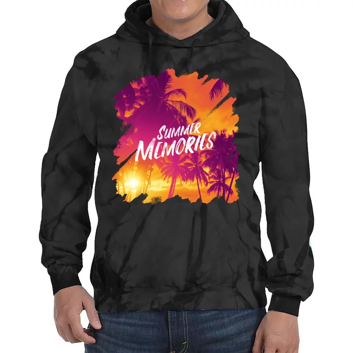 Summer Memories Sunset Beach Tie Dye Hoodie