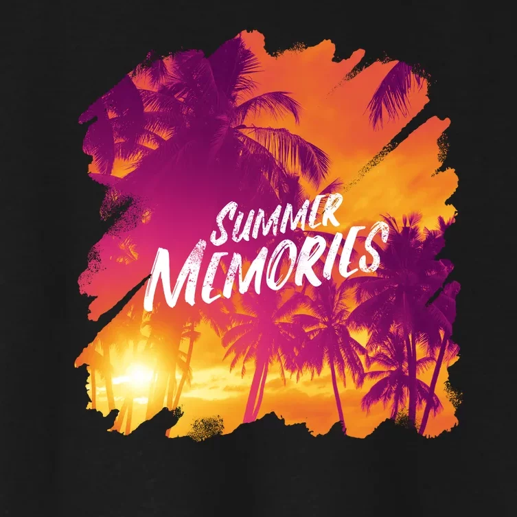 Summer Memories Sunset Beach Women's Crop Top Tee