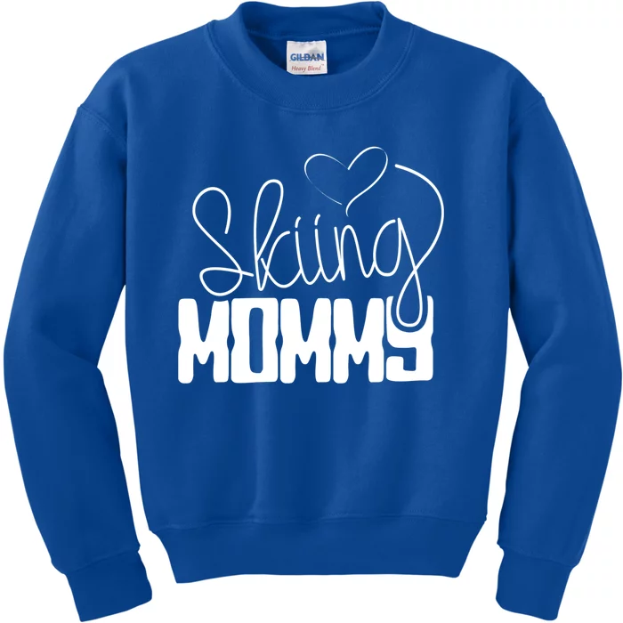 Skiing Mommy Ski Skier Mother Mom Gift Kids Sweatshirt