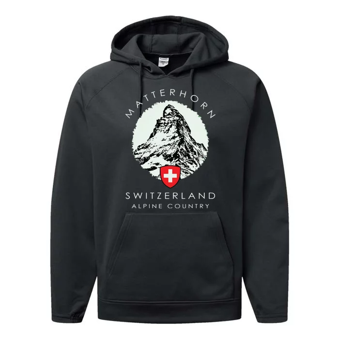 Switzerland Matterhorn Performance Fleece Hoodie