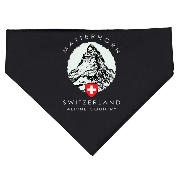 Switzerland Matterhorn USA-Made Doggie Bandana