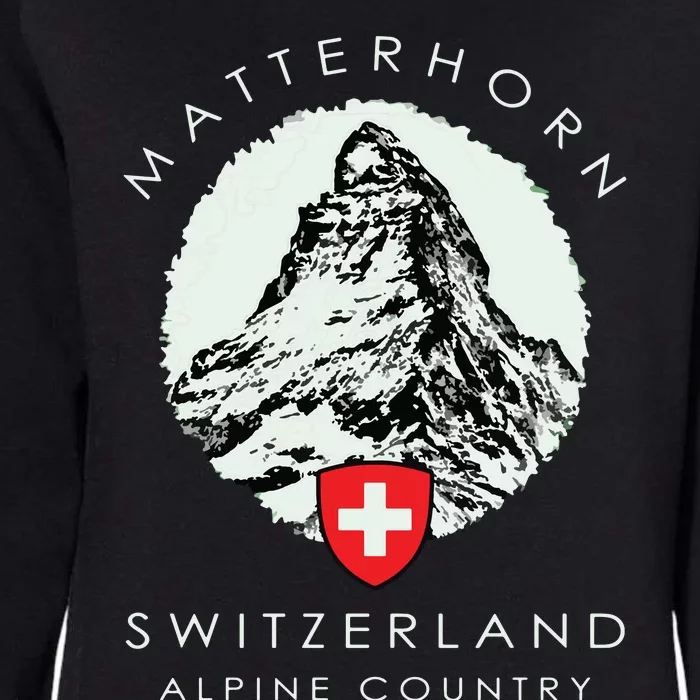 Switzerland Matterhorn Womens California Wash Sweatshirt