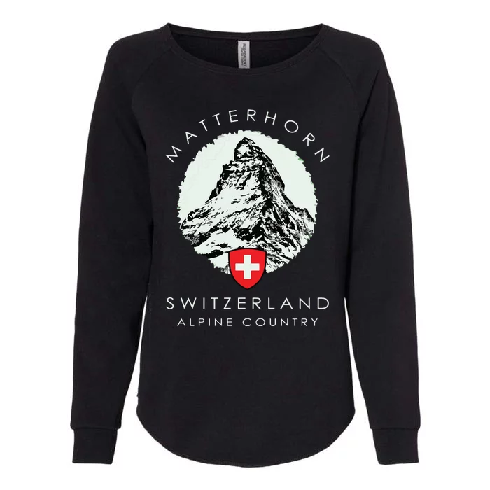 Switzerland Matterhorn Womens California Wash Sweatshirt