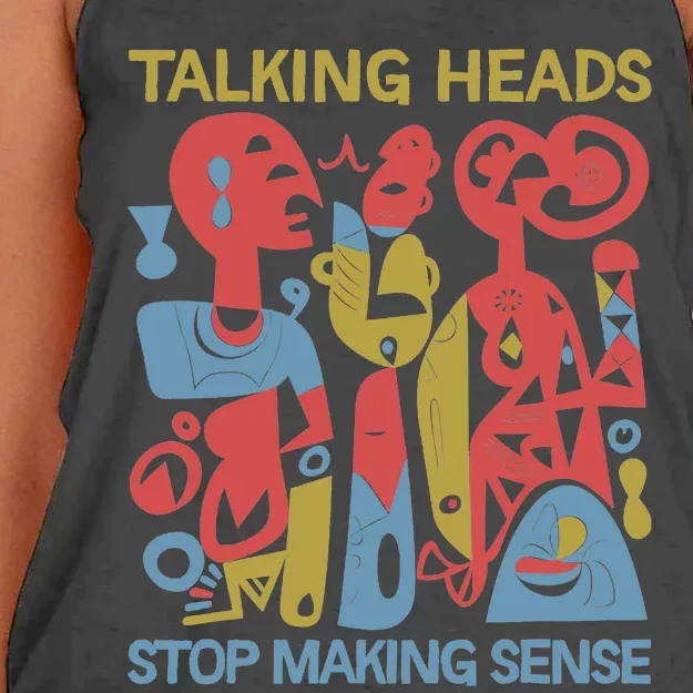 Stop Making Sensee Talking Heads Retro Funny Women's Knotted Racerback Tank