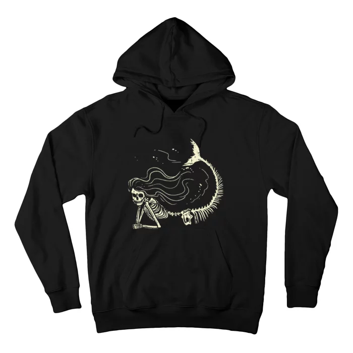 Spooky Mermaid Skeleton Halloween Costume for All Ages Hoodie