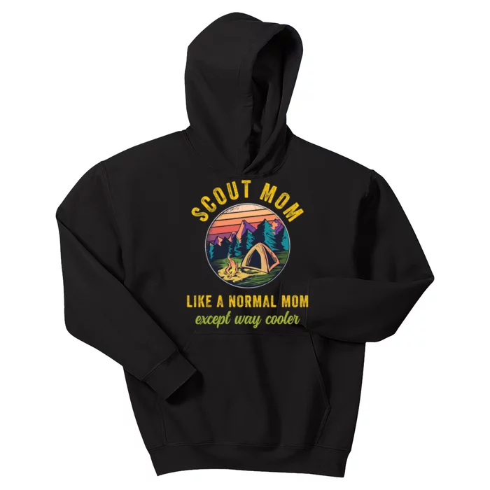 Scout Mom Scouting Troop Leader Boy Girl Camping Lovers Kids Hoodie