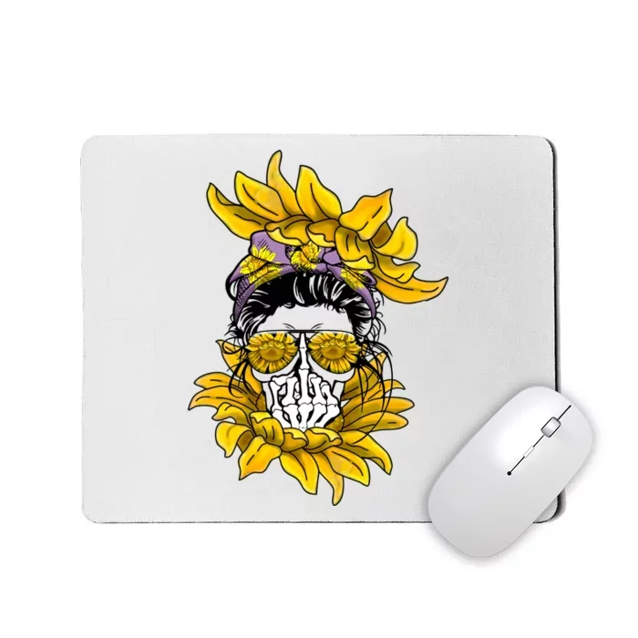 Skull Mom Sunflower Mother's Day Gift Mousepad