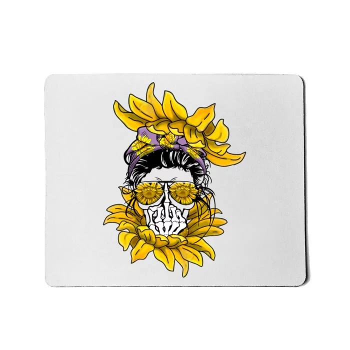 Skull Mom Sunflower Mother's Day Gift Mousepad