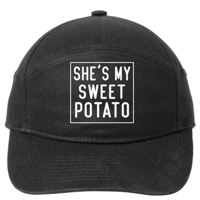 SheS My Sweet Potato I Yam Set Couples Thanksgiving 7-Panel Snapback Hat