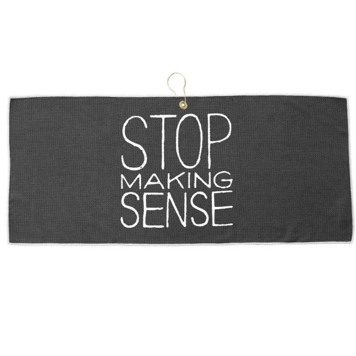 Stop Making Sense Large Microfiber Waffle Golf Towel