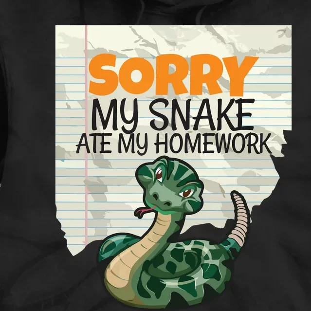 Sorry My Snake Ate My Homework Teacher School Tie Dye Hoodie