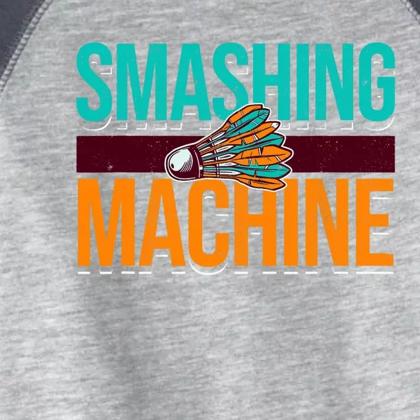 Smashing Machine Shuttlecock Retro Birdie Badminton Toddler Fine Jersey T-Shirt