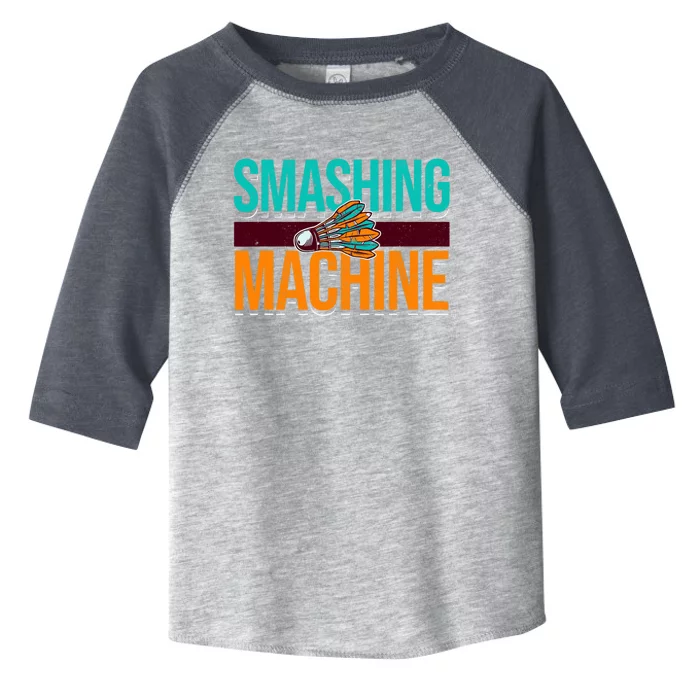 Smashing Machine Shuttlecock Retro Birdie Badminton Toddler Fine Jersey T-Shirt