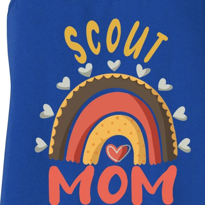 Scout Mom Scouting Gear Cub Camping Lover Great Gift Women's Racerback Tank