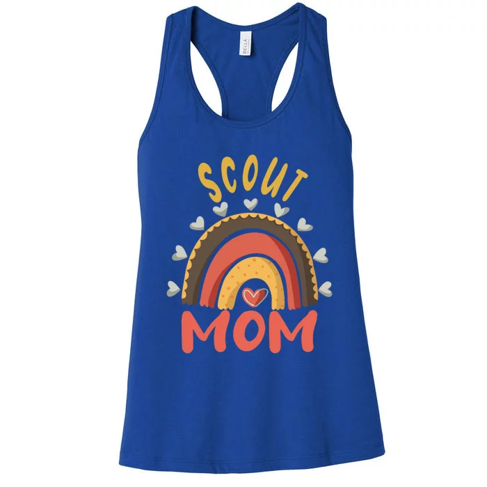 Scout Mom Scouting Gear Cub Camping Lover Great Gift Women's Racerback Tank