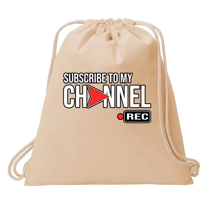 Social Media | Subscribe To My Channel | Influencer Drawstring Bag