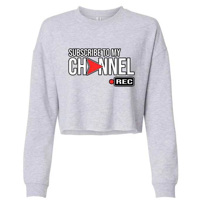 Social Media | Subscribe To My Channel | Influencer Cropped Pullover Crew