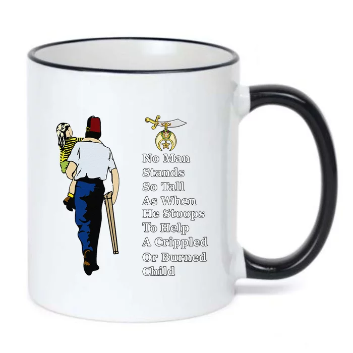 Shriner Man Stand So Tall With Children Father's Day Gift Black Color Changing Mug