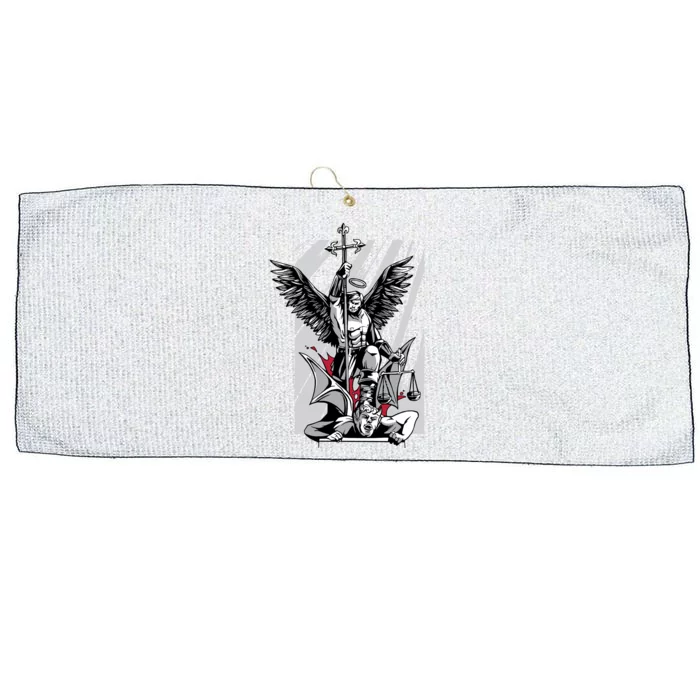 Saint Michael Large Microfiber Waffle Golf Towel