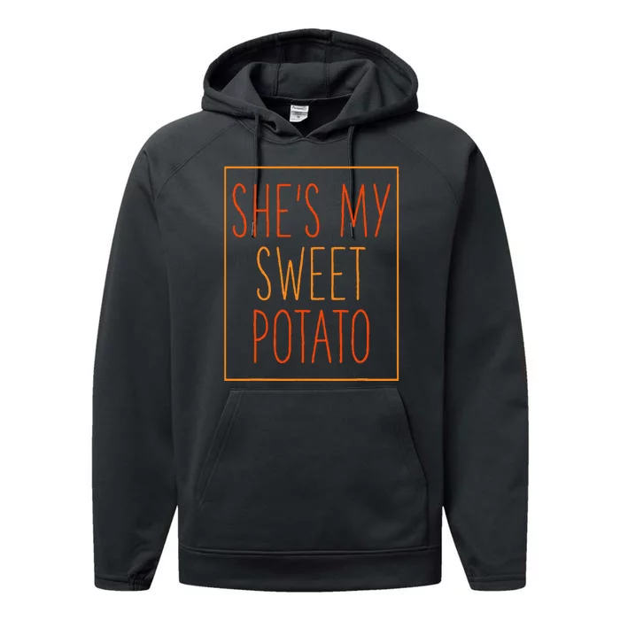 SheS My Sweet Potato Thanksgiving Matching Performance Fleece Hoodie