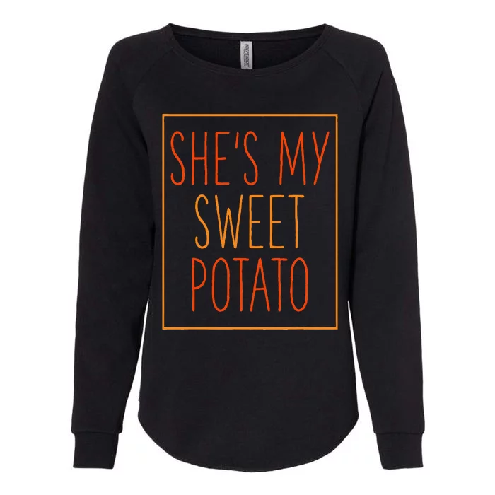 SheS My Sweet Potato Thanksgiving Matching Womens California Wash Sweatshirt