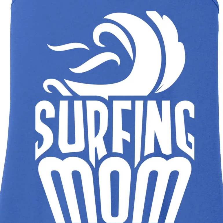 Surfing Mom Surf Surfer Surfboard Sayings Mother Mommy Mama Gift Ladies Essential Tank