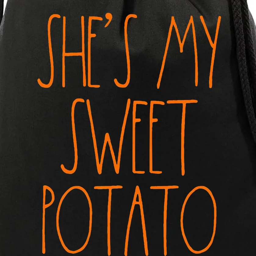 Shes My Sweet Potato I Yam Set Thanksgiving Couple Drawstring Bag