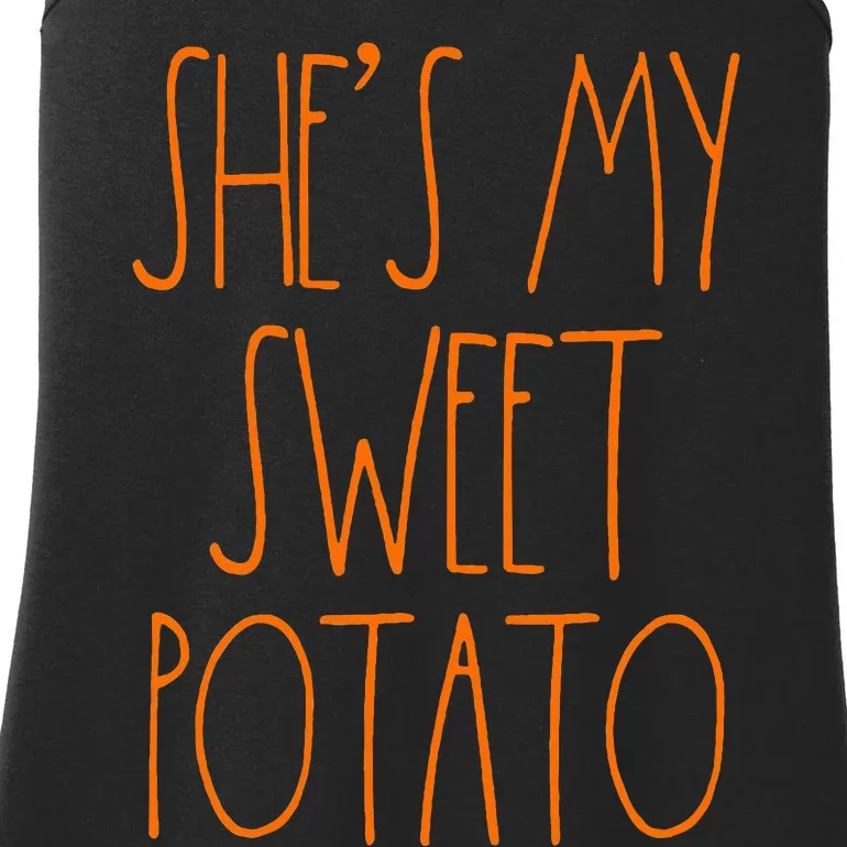 Shes My Sweet Potato I Yam Set Thanksgiving Couple Ladies Essential Tank