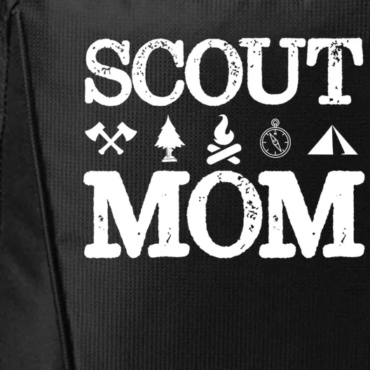 Scout Mom Scouting Troop Supporter Camping Scouting Mom Great Gift City Backpack