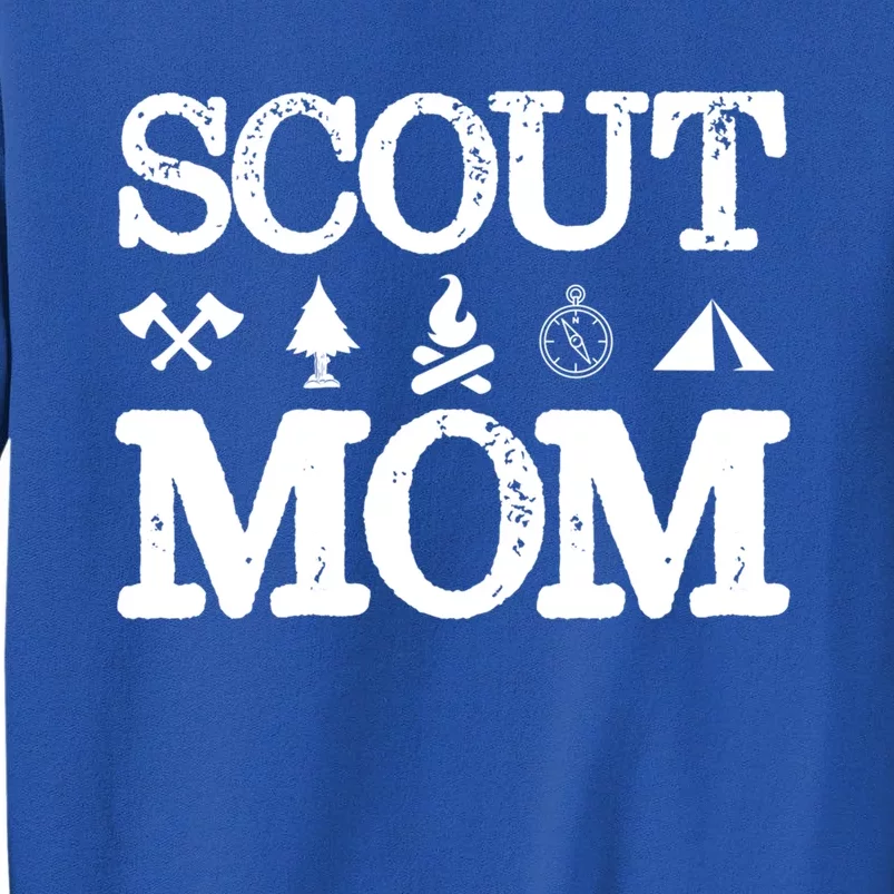 Scout Mom Scouting Troop Supporter Camping Scouting Mom Great Gift Tall Sweatshirt