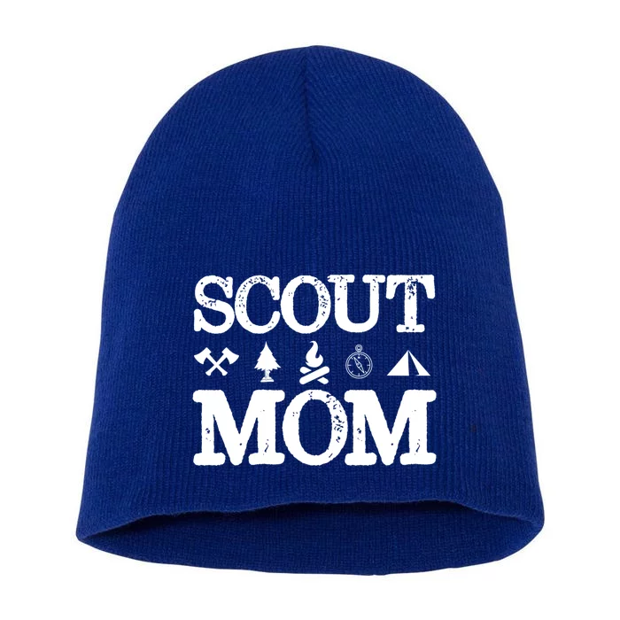 Scout Mom Scouting Troop Supporter Camping Scouting Mom Great Gift Short Acrylic Beanie