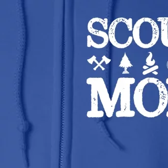 Scout Mom Scouting Troop Supporter Camping Scouting Mom Great Gift Full Zip Hoodie