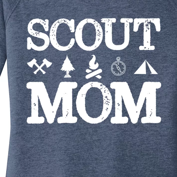 Scout Mom Scouting Troop Supporter Camping Scouting Mom Great Gift Women's Perfect Tri Tunic Long Sleeve Shirt