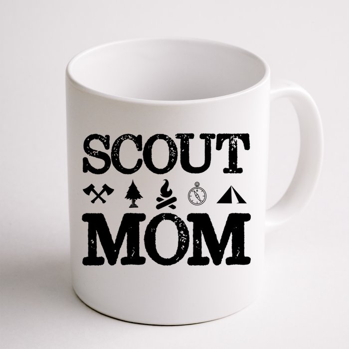 Scout Mom Scouting Troop Supporter Camping Scouting Mom Great Gift Front & Back Coffee Mug